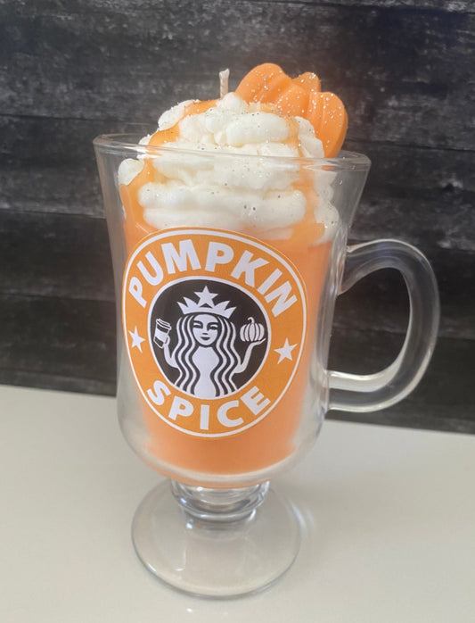 Pumpkin Spice Latte Candle Coffee Bar Decor