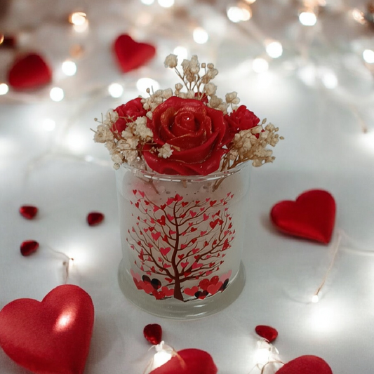 Valentines Candle and Wax Melt Bouquet (Bombshell Scent)